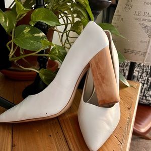 1. State White Chunky Heels